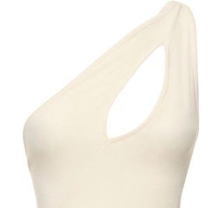 NWT - WeWoreWhat Cut Out One Shoulder Tank in White - Size S